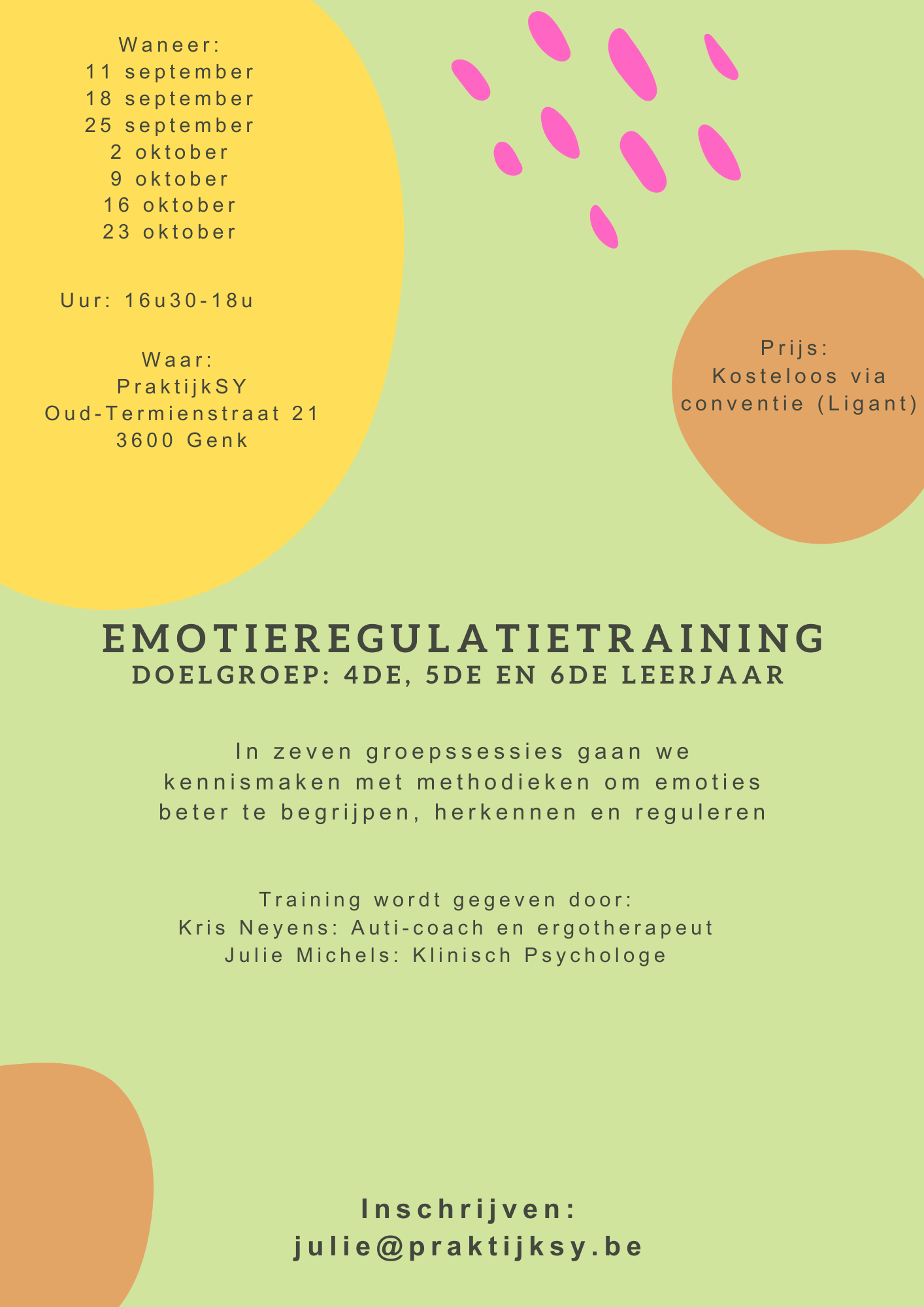 Emotieregulatietraining voor 4de, 5de en 6de leerjaar