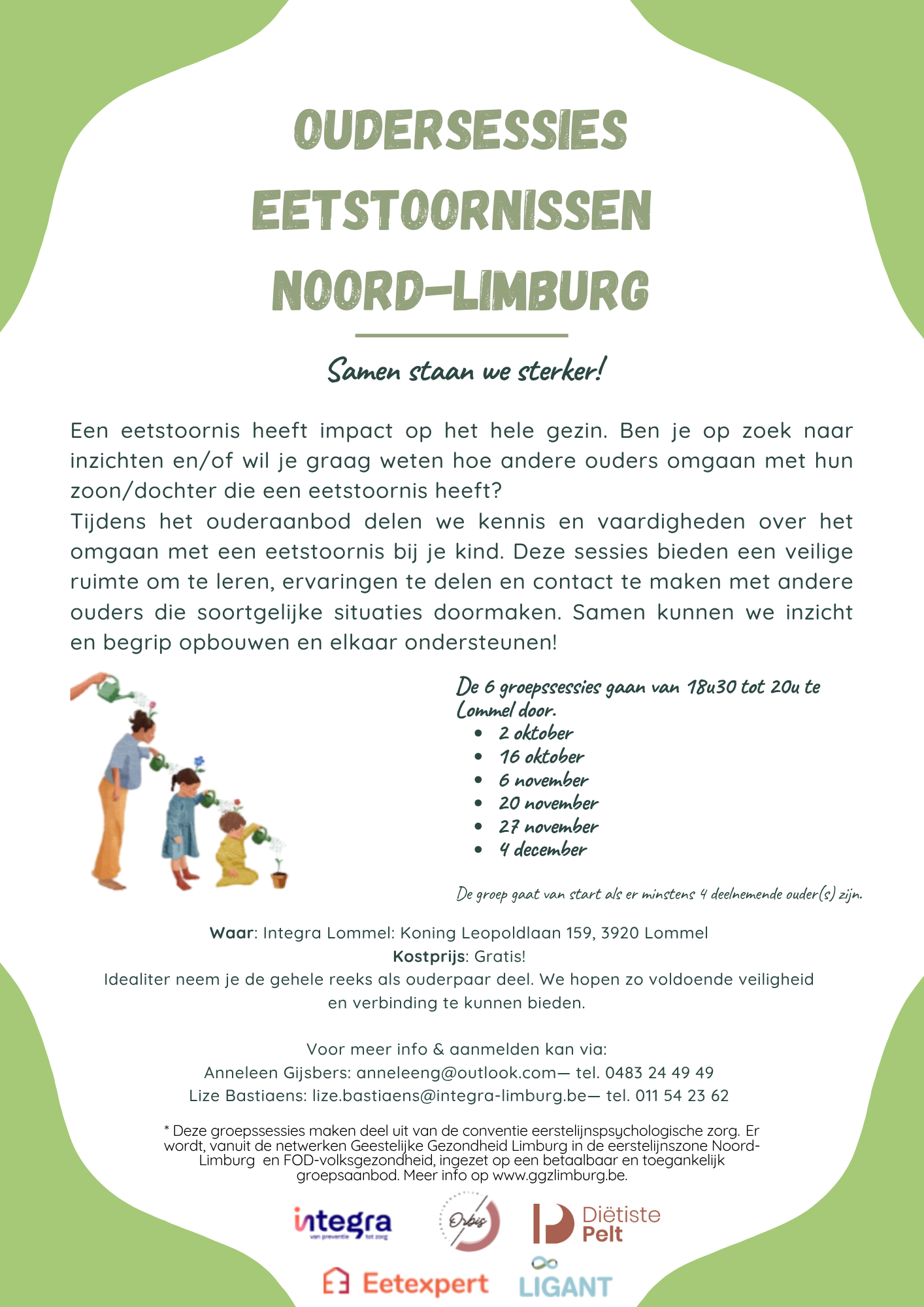 Groepssessies voor ouders van jongeren met een eetstoornis