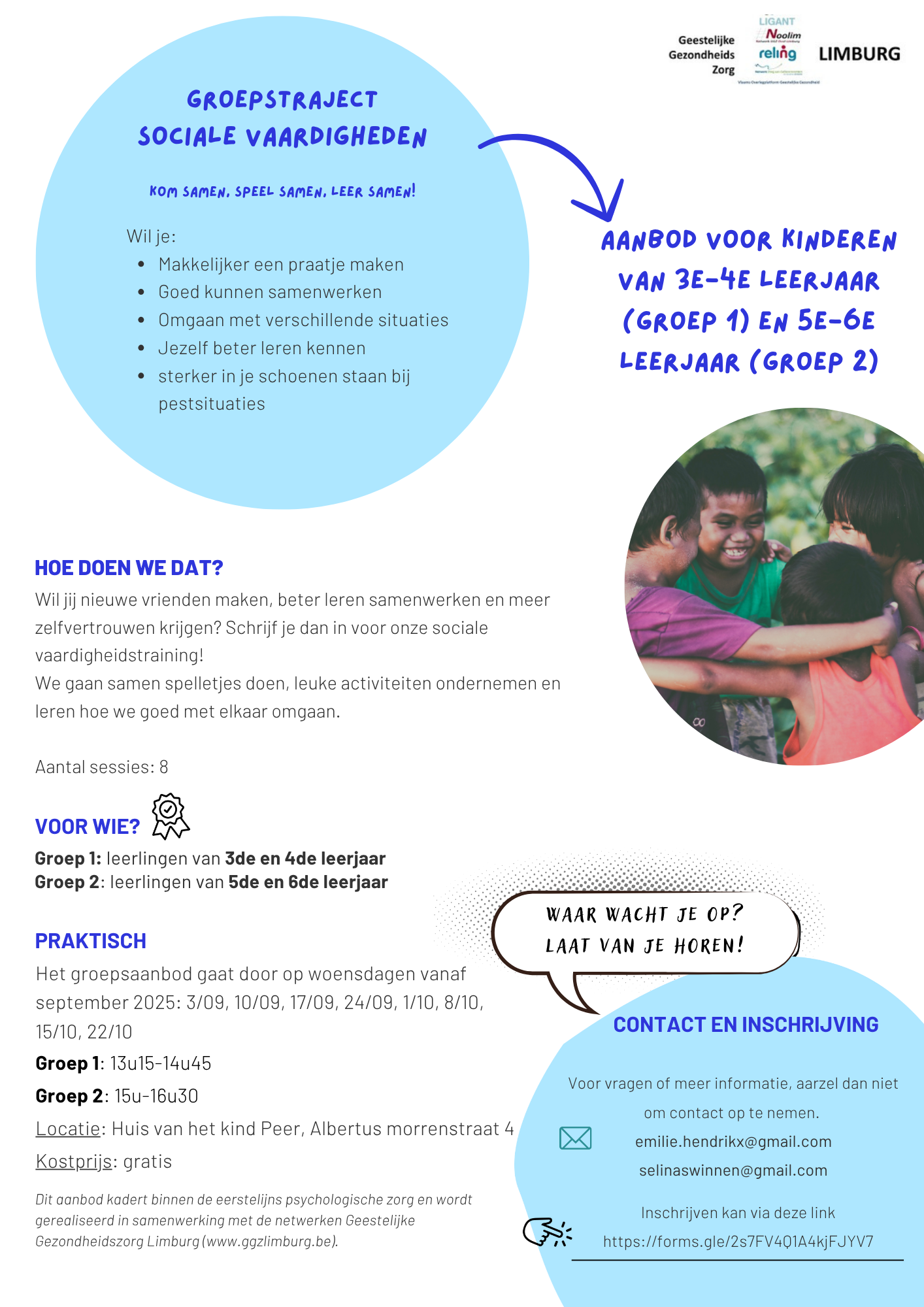 Sociale vaardigheidstraining - Kom samen, speel samen, leer samen.
