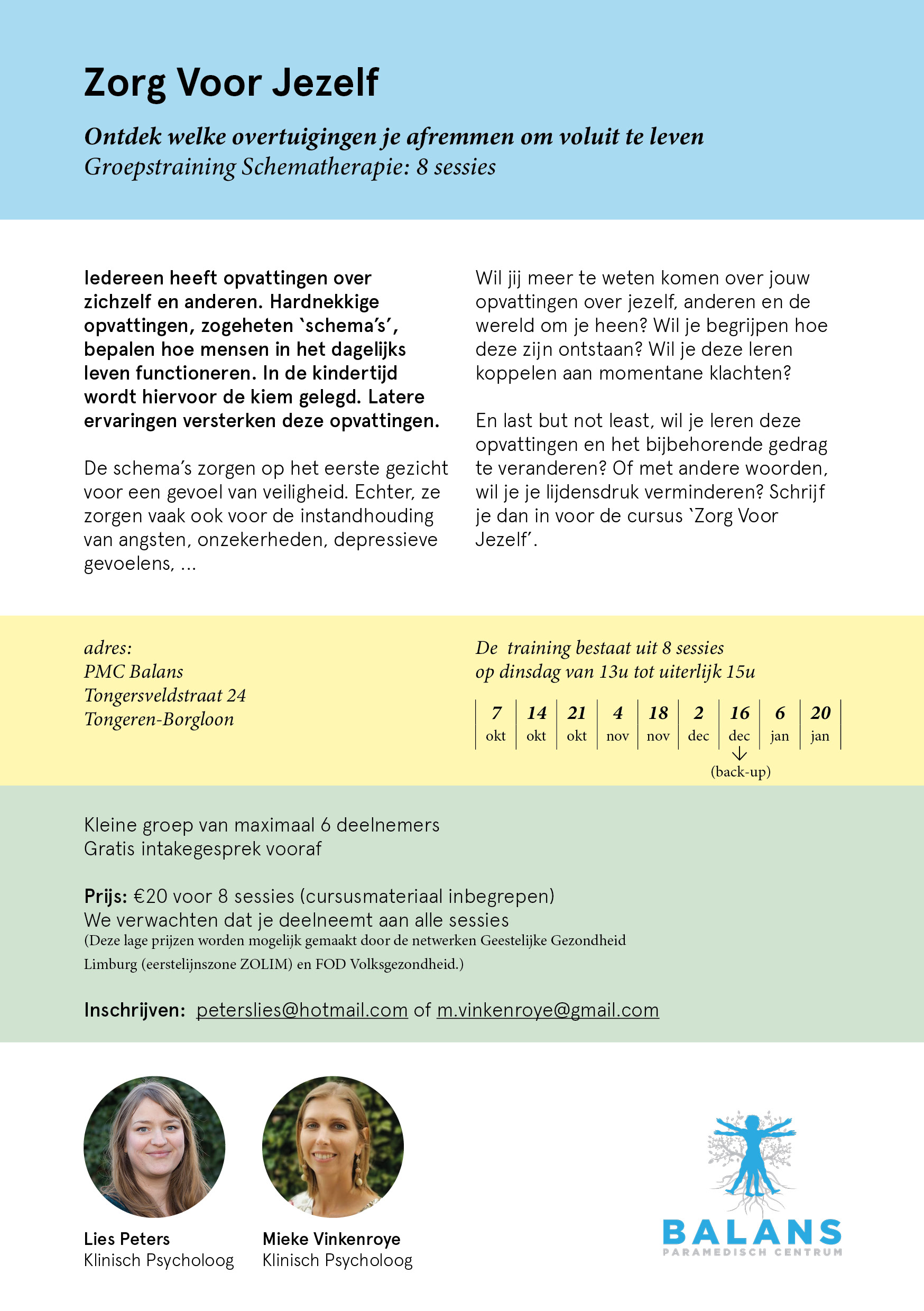 Zorg voor Jezelf - groep schematherapie