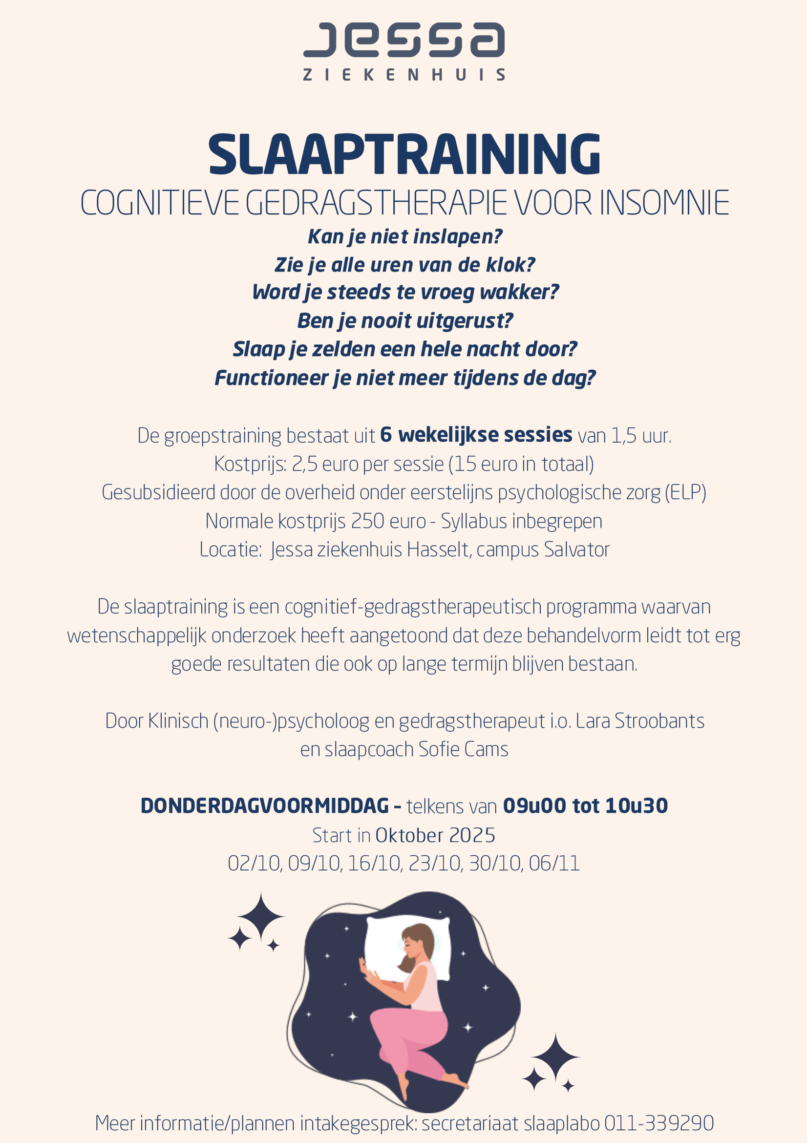 Slaaptraining - cognitieve gedragstherapie voor insomnie