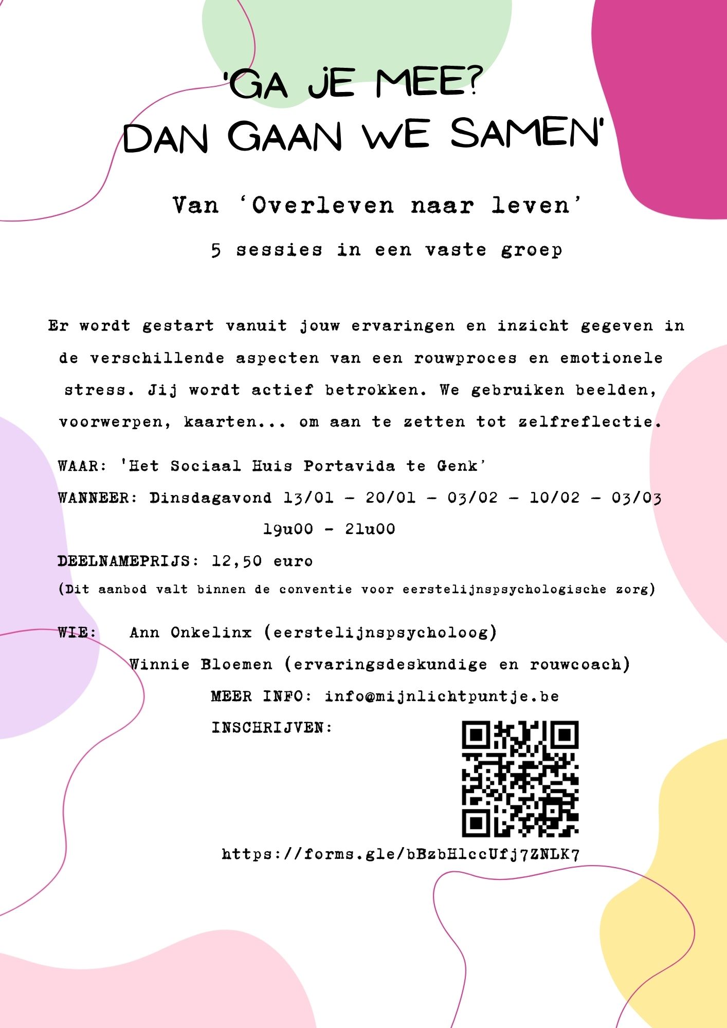 Groepssessies rouw 'Van overleven naar terug leven'