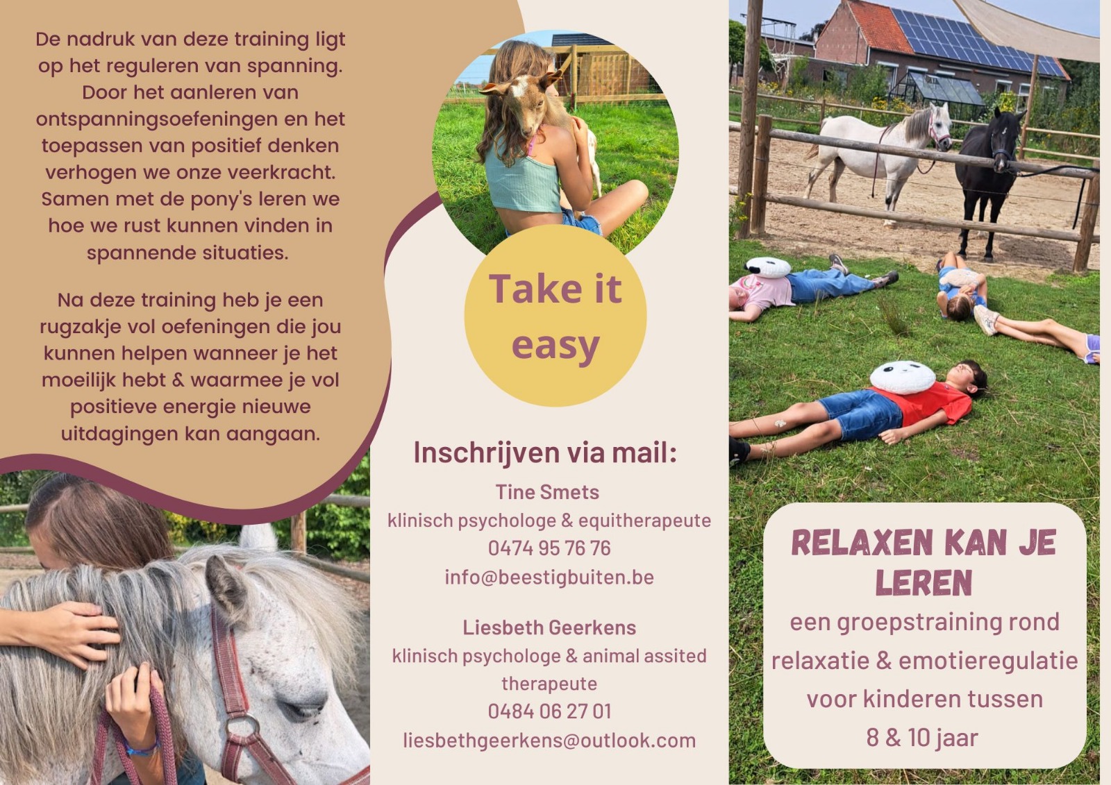 Relaxen kan je leren! Een groepstraining rond relaxatie & emotieregulatie voor kinderen tussen 8 & 10 jaar