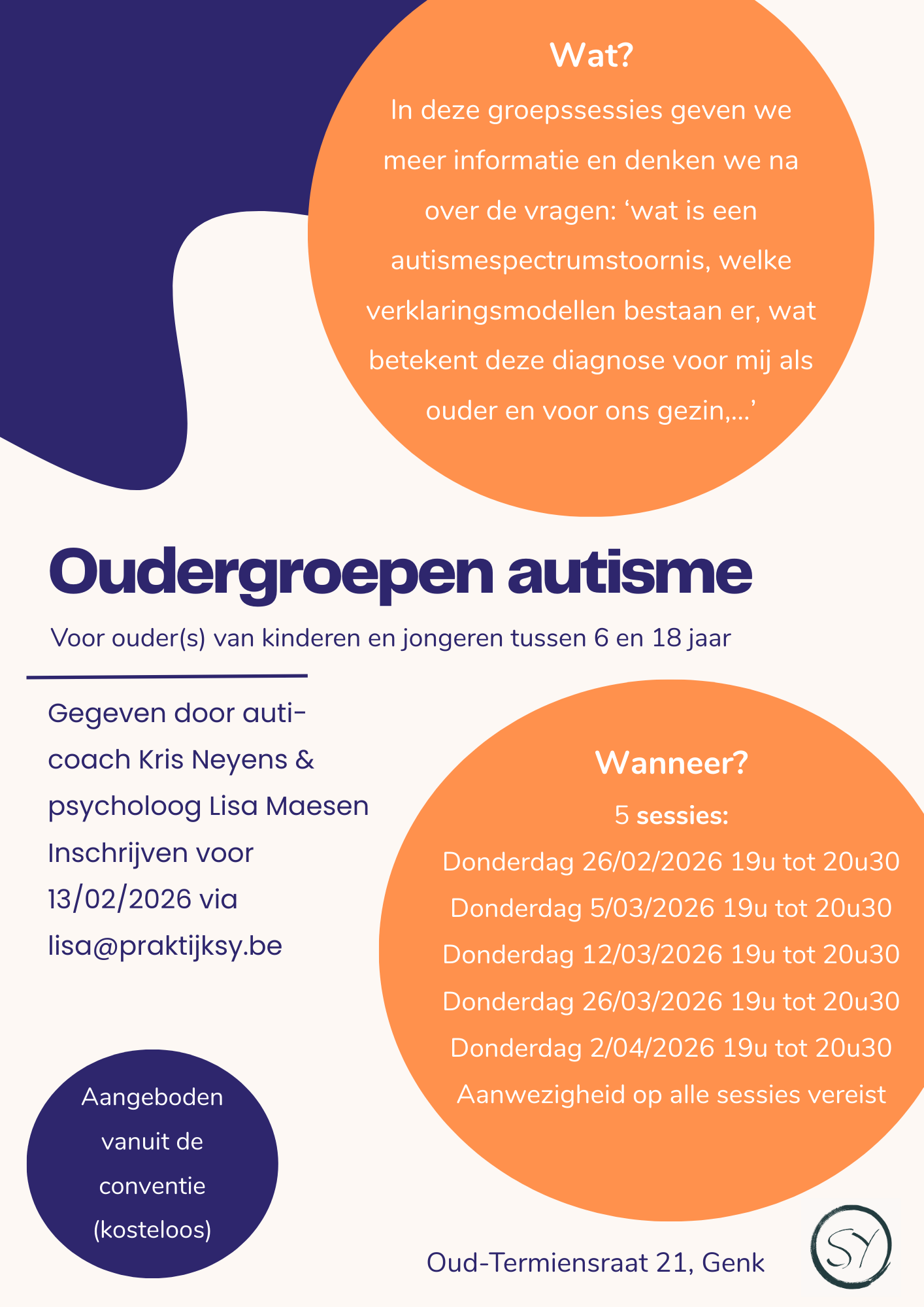 Oudergroepen autisme voor ouder(s) van kinderen en jongeren tussen 6 en 18 jaar