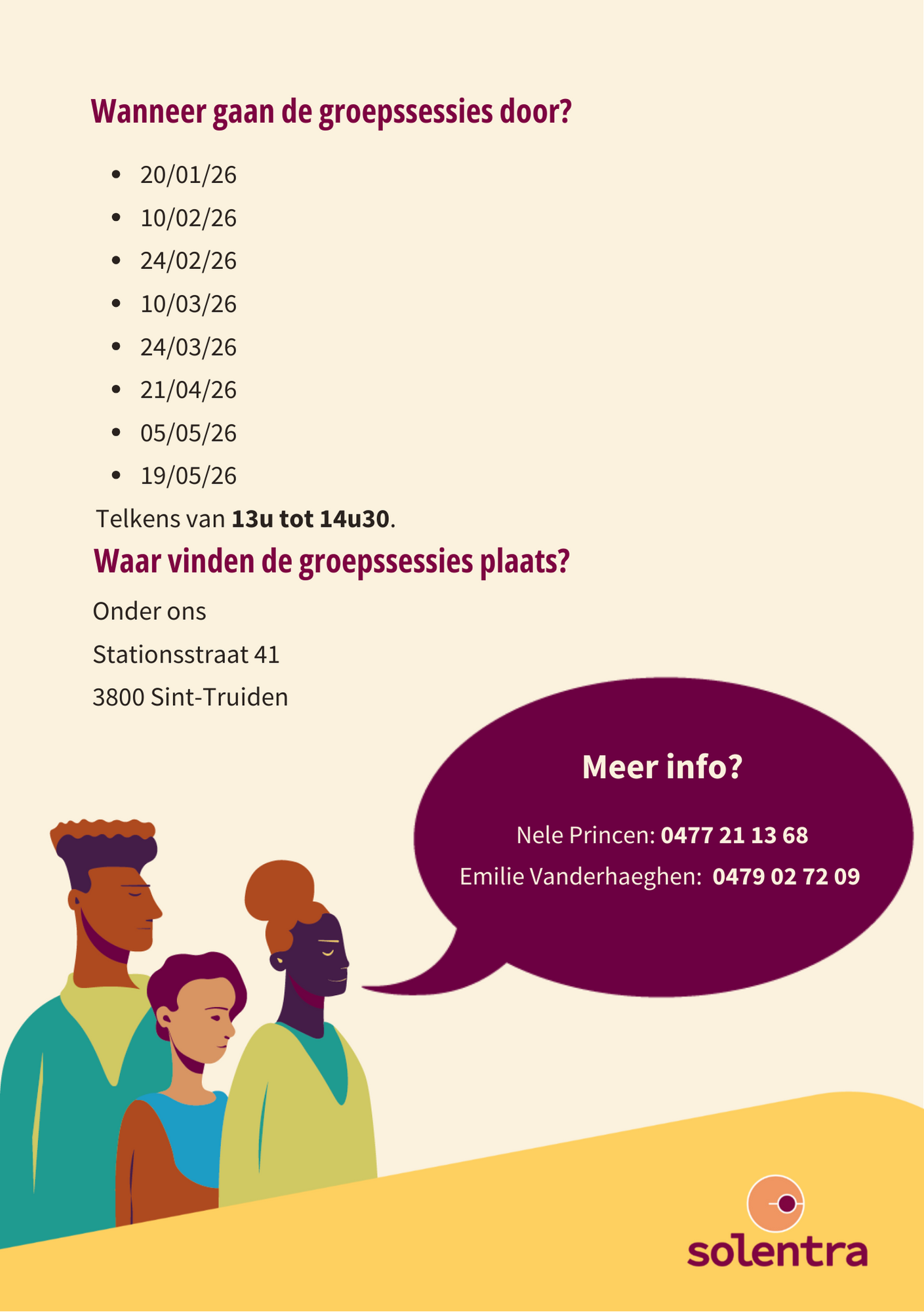 Groepssessies voor moeders/vrouwen met een migratieachtergrond