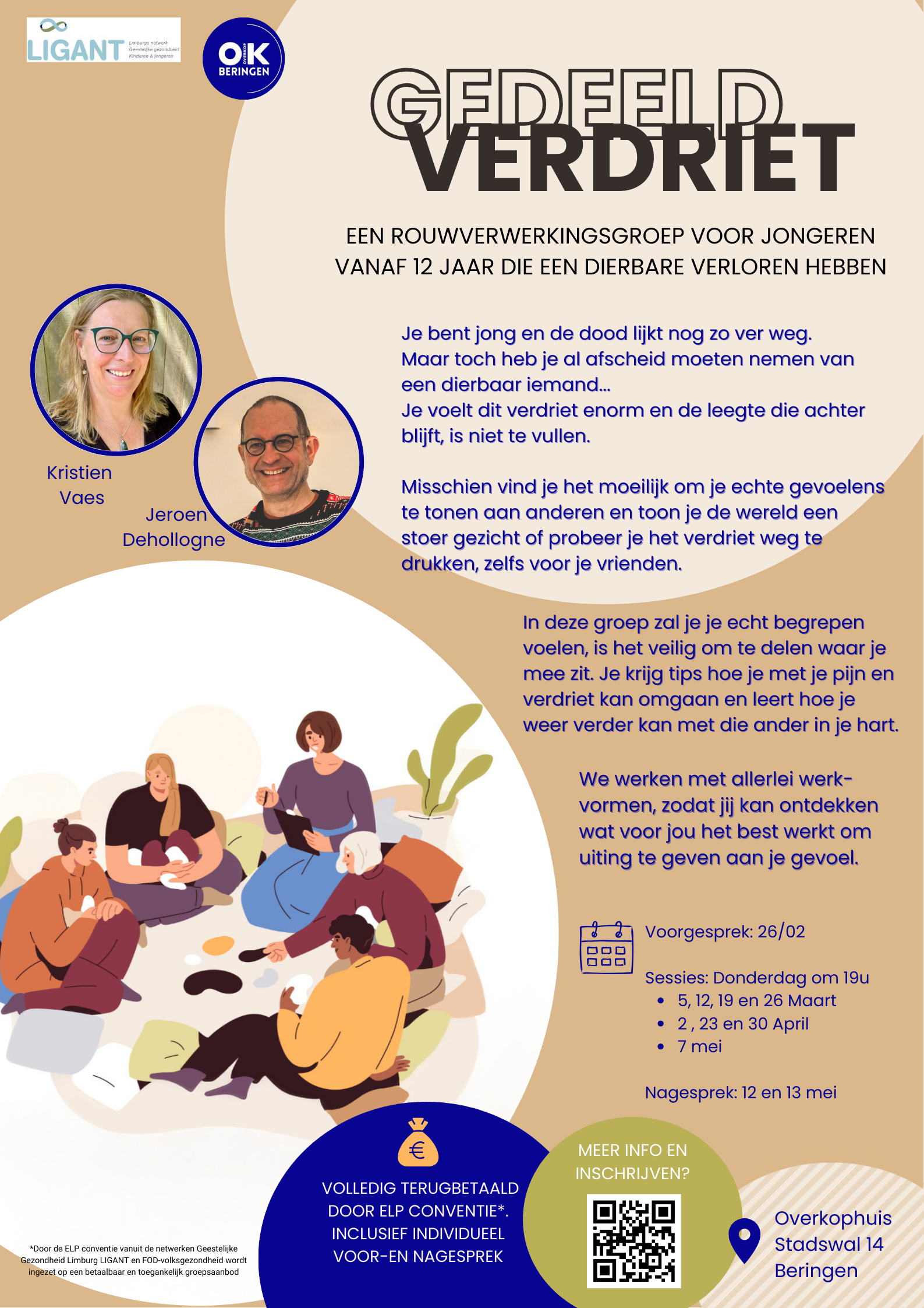 Gedeeld verdriet. Een rouwverwerkingsgroep voor jongeren vanaf 12 jaar die iemand dierbaar verloren hebben.