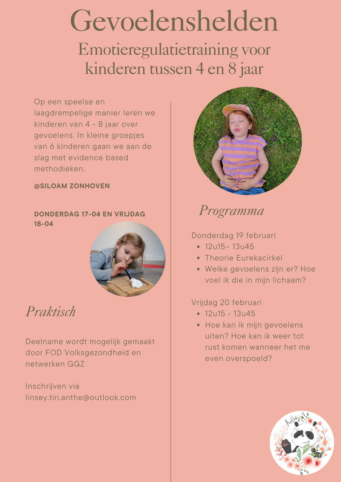 Gevoelenshelden (4-8 jaar) 12u15-13u45