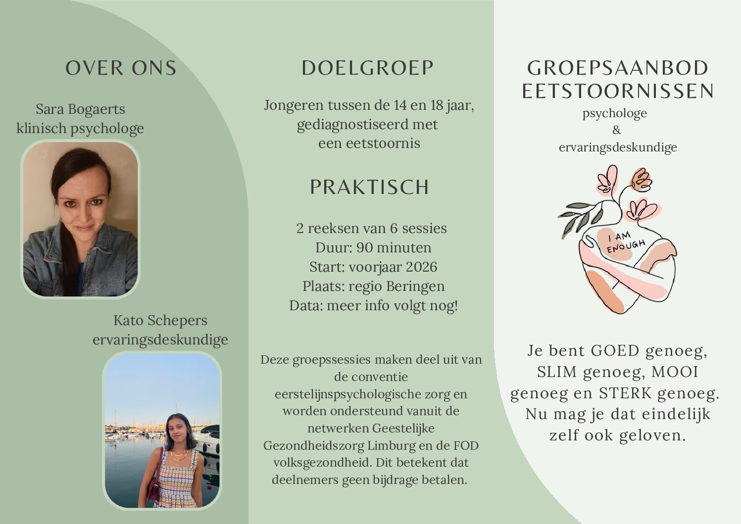 Groepsaanbod eetstoornissen  (psychologe en ervaringsdeskundige)