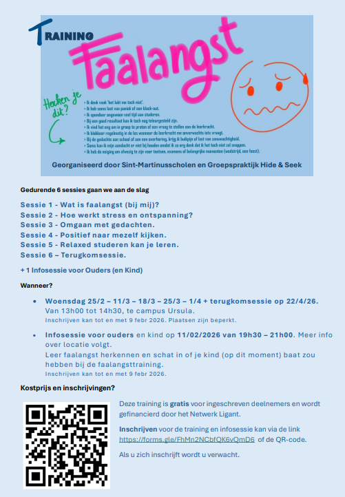 Faalangst Training Sint-Martinusschool