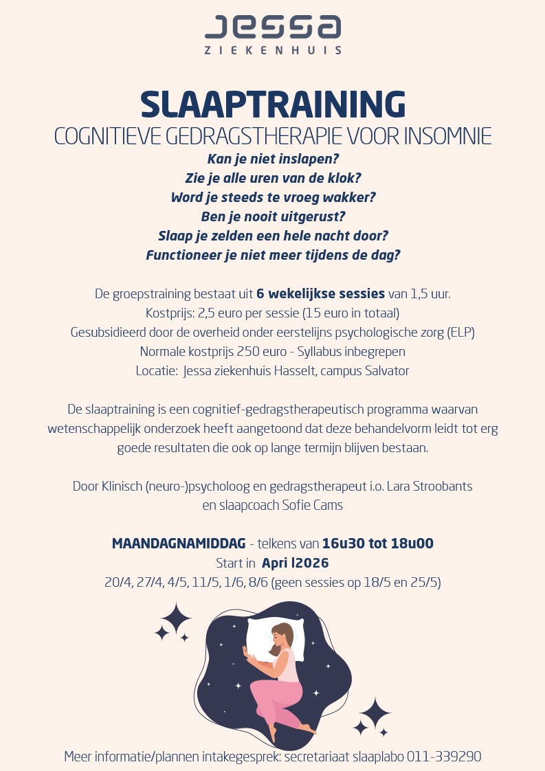 Slaaptraining - cognitieve gedragstherapie voor slapeloosheid