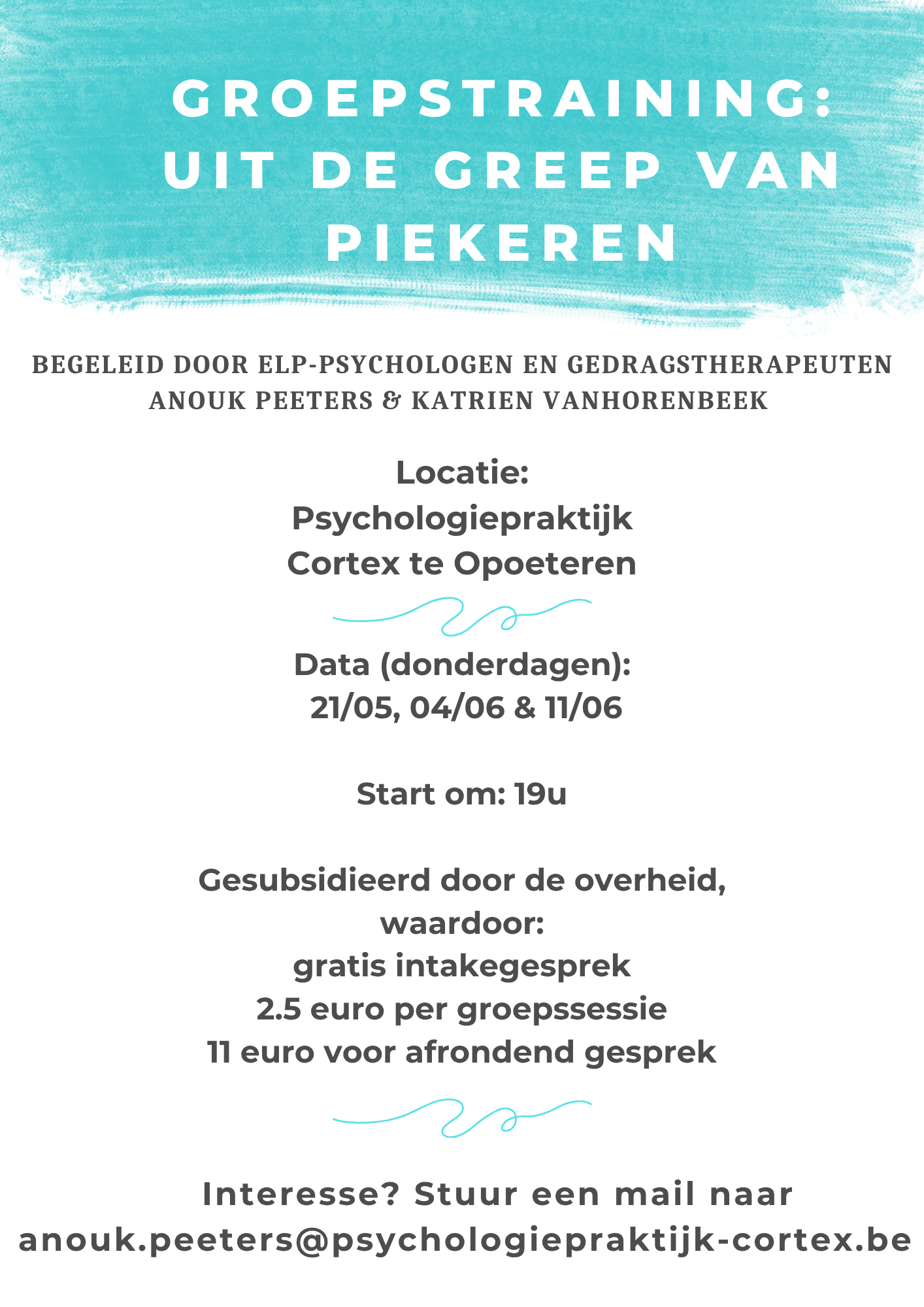 Uit de greep van het piekeren