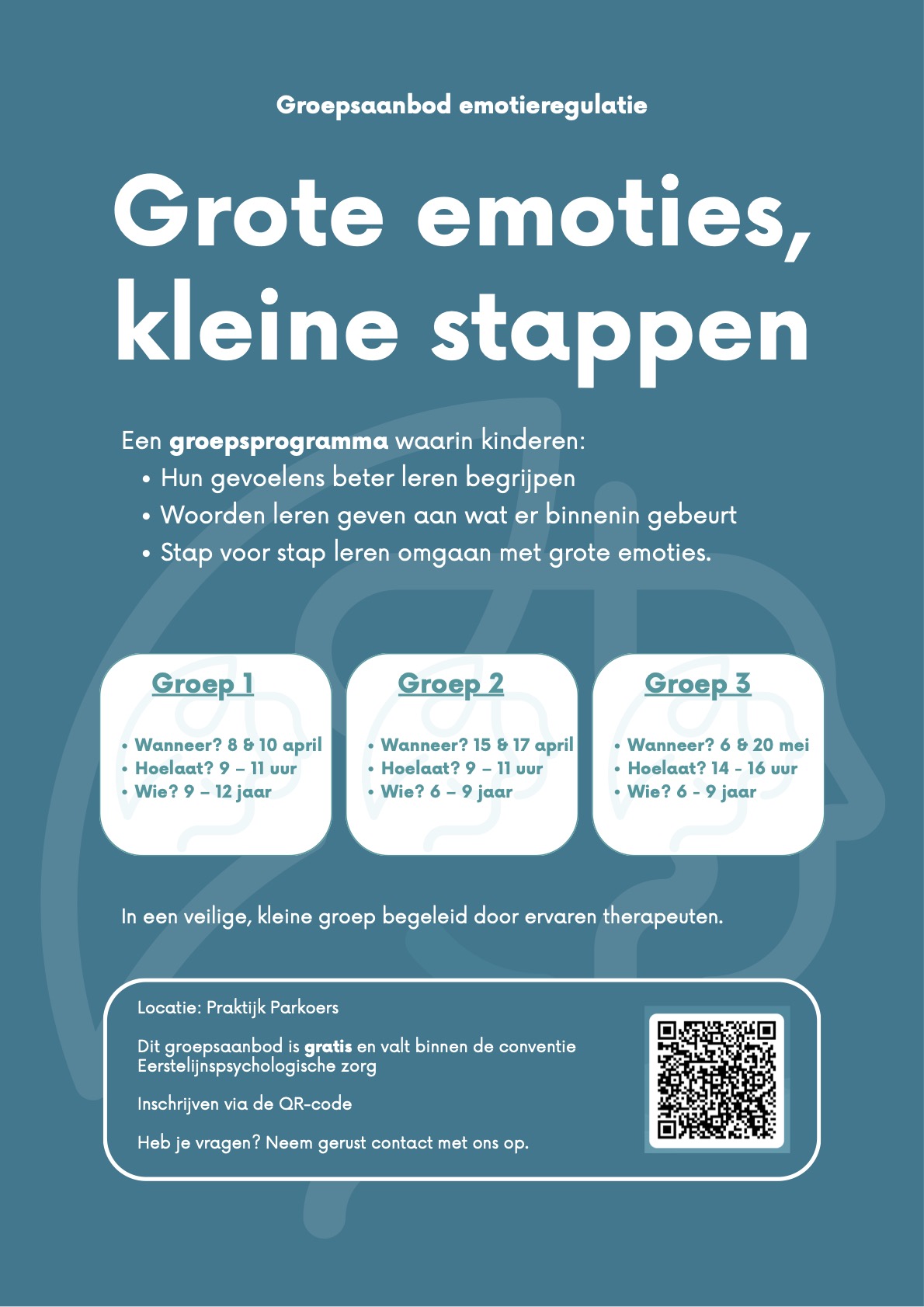 Grote emoties, kleine stappen (groep 3 van 6-9 jaar)