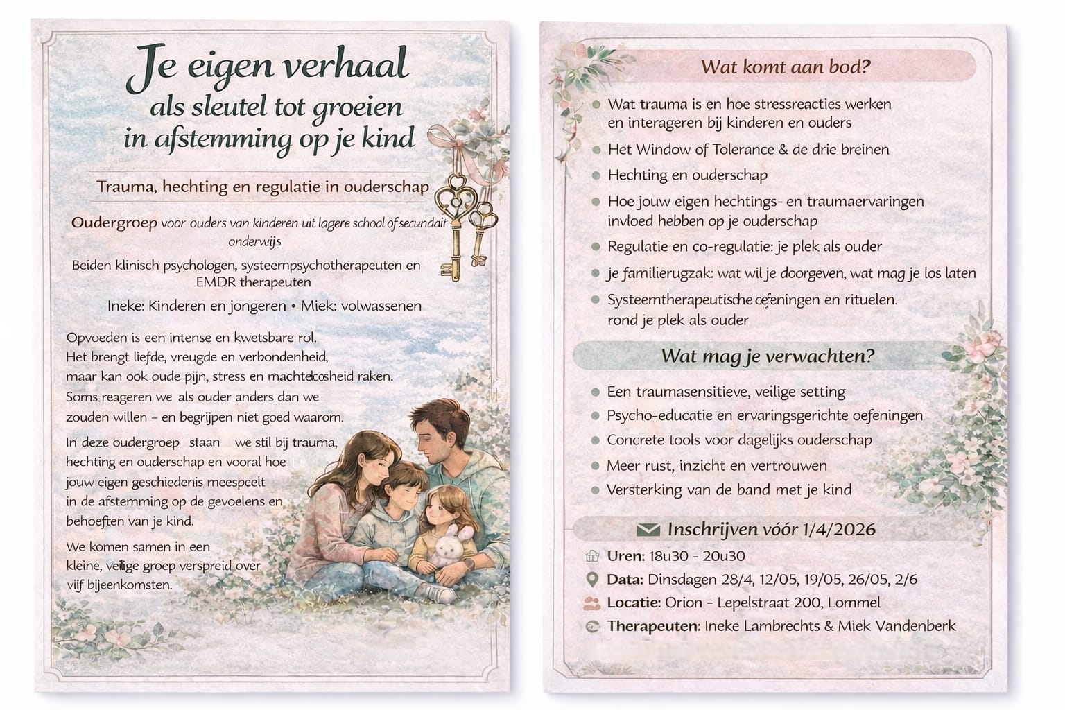 Oudergroep: 'je eigen verhaal als sleutel in afstemming op je kind'