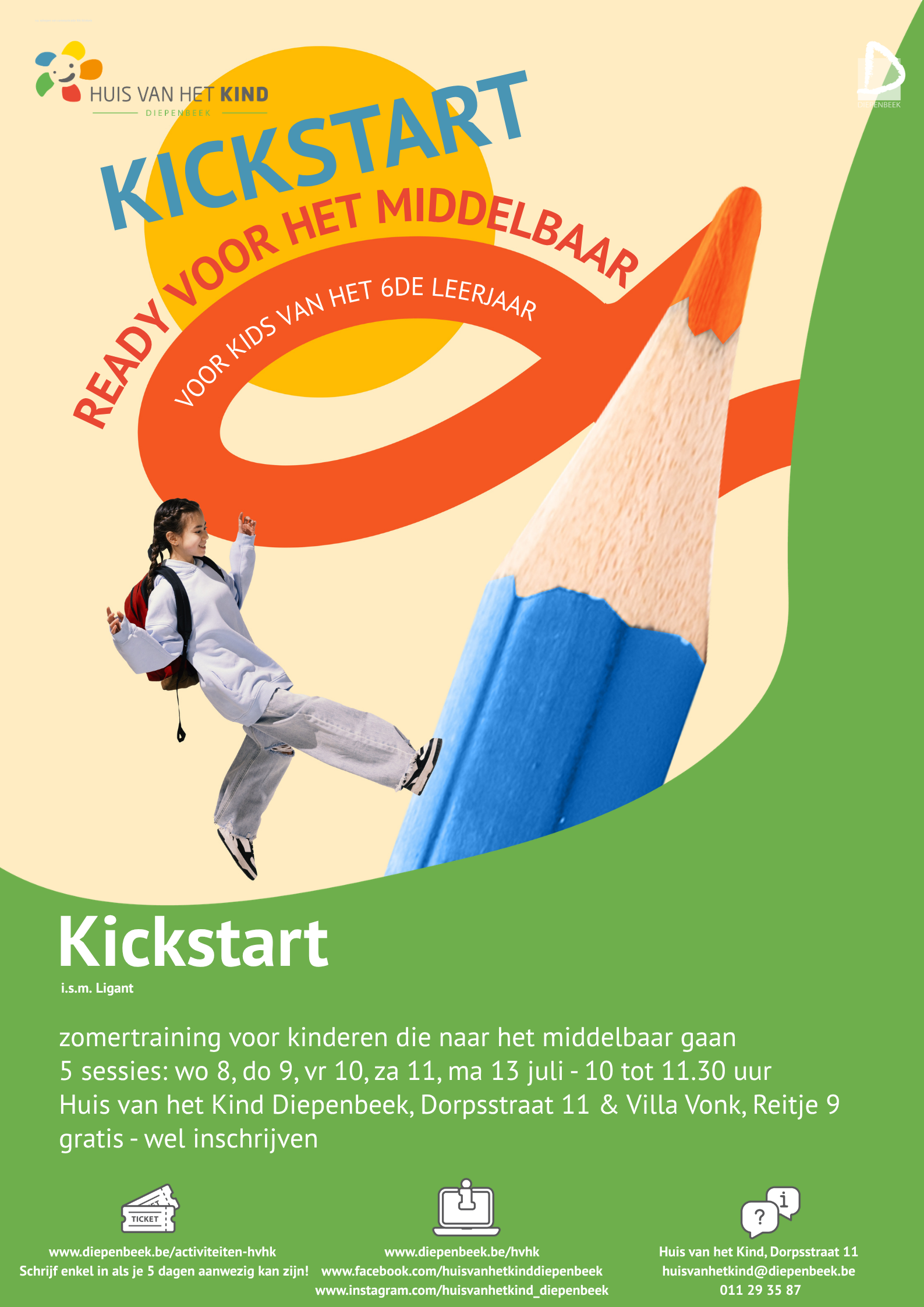 KICKSTART – Ready voor het Middelbaar! Zomertraining voor kinderen die de overstap maken naar het middelbaar onderwijs