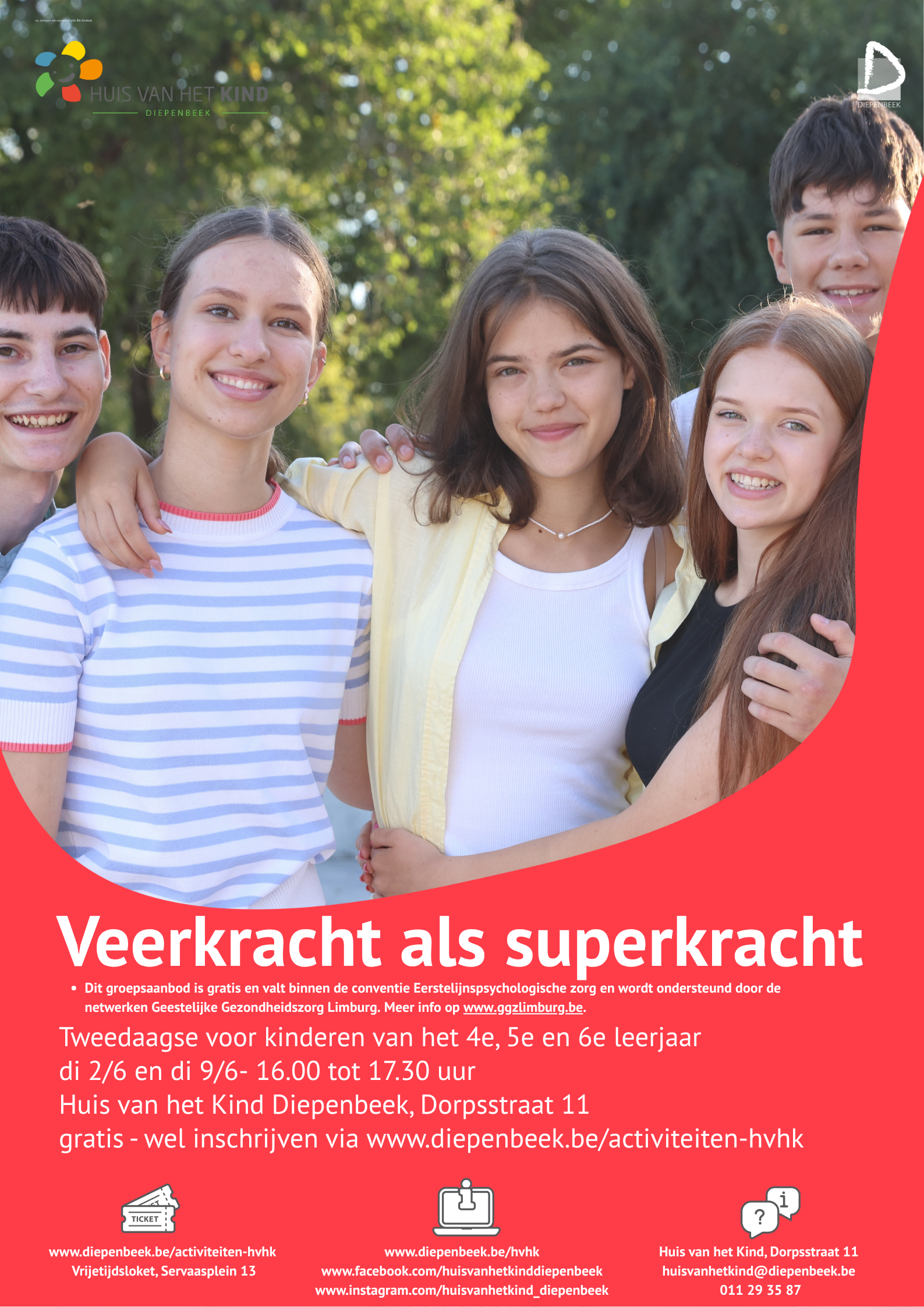 Veerkracht als superkracht! Een tweedaagse training voor kinderen uit het vierde, vijfde en zesde leerjaar (juni '26)