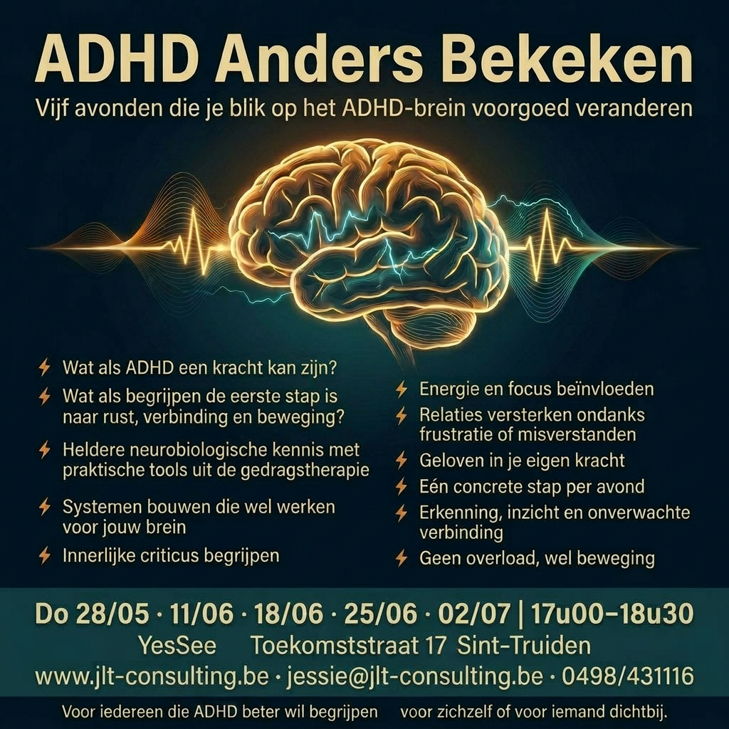 ADHD anders bekeken: 5 sessie om je ADHD brein (of dat van een ander) beter te snappen!
