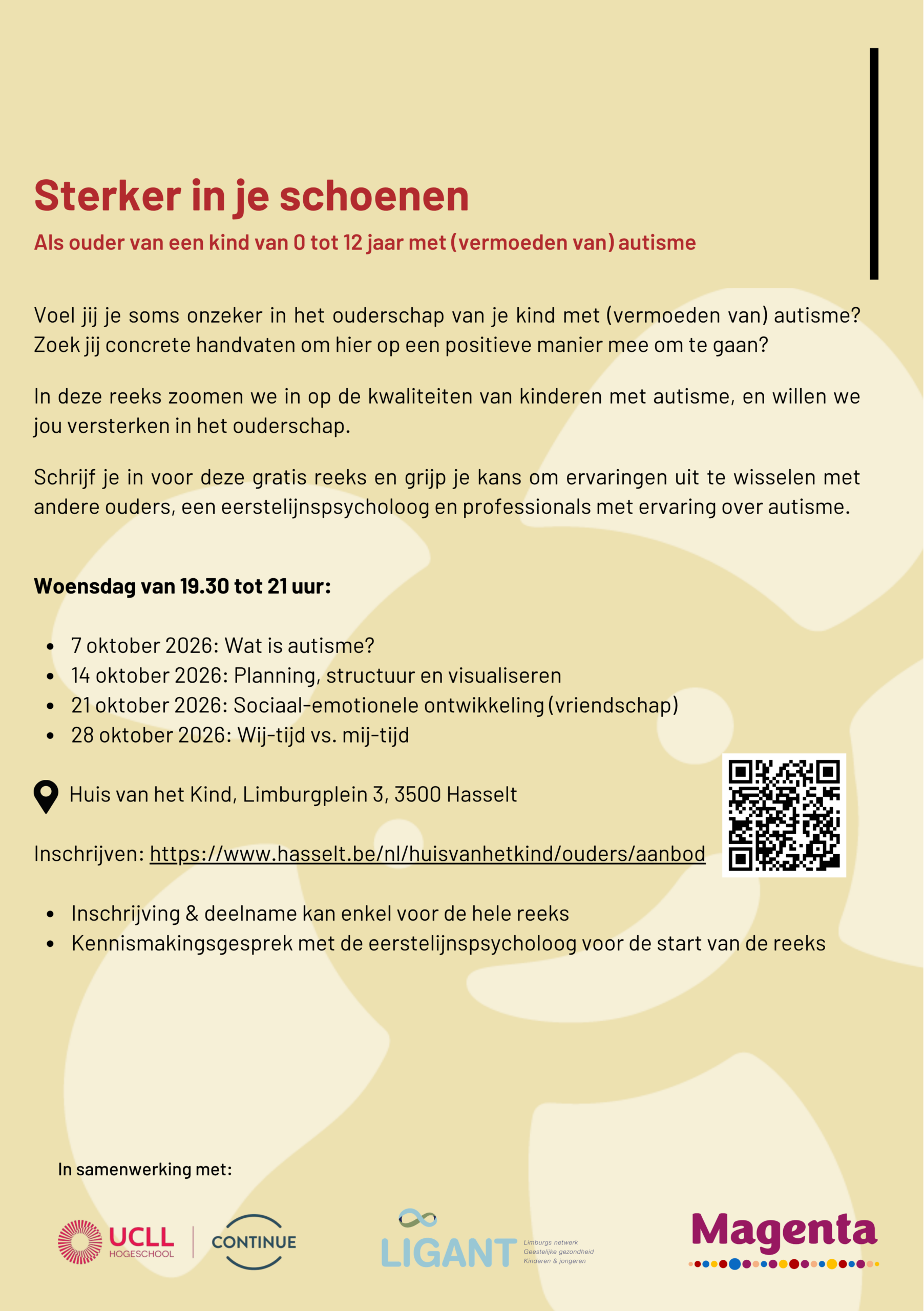 Sterker in je schoenen Als ouder van een kind van 0 tot 12 jaar met (vermoeden van) autisme