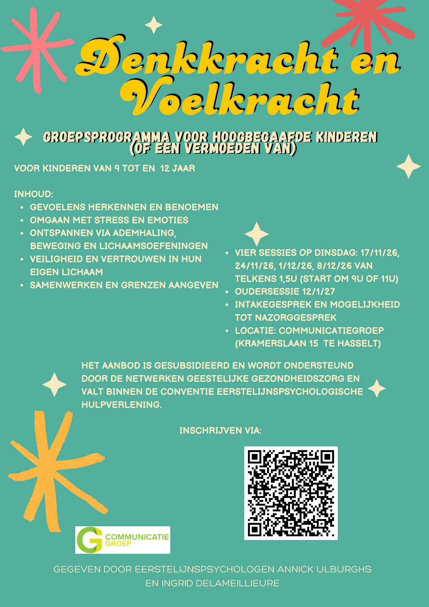 Denkkracht en Voelkracht - Groepsprogramma voor hoogbegaafde kinderen