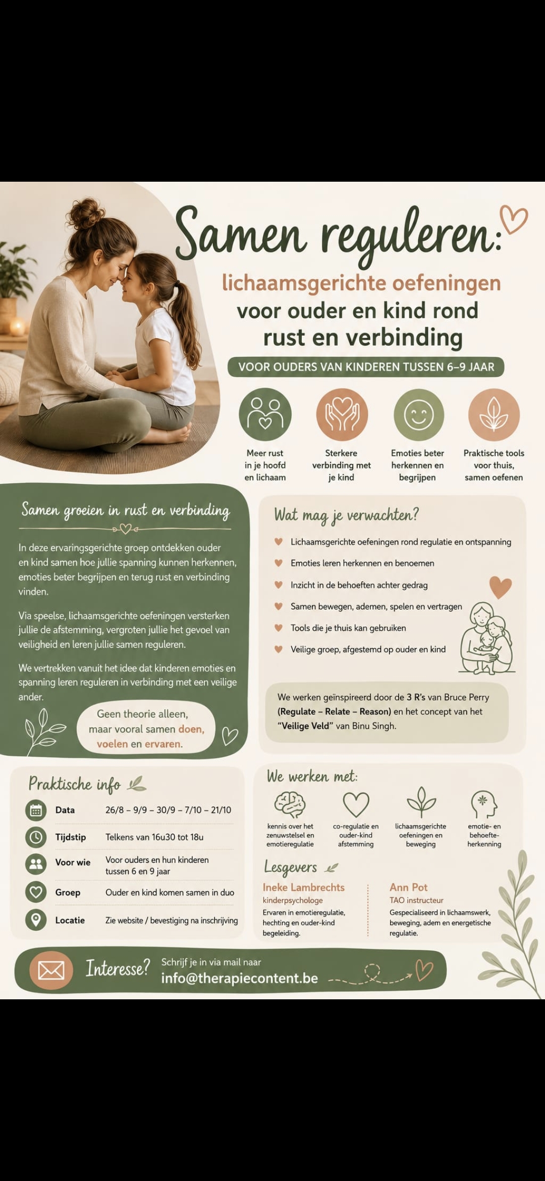 Samen reguleren: lichaamsgerichte oefeningen voor rust en verbinding