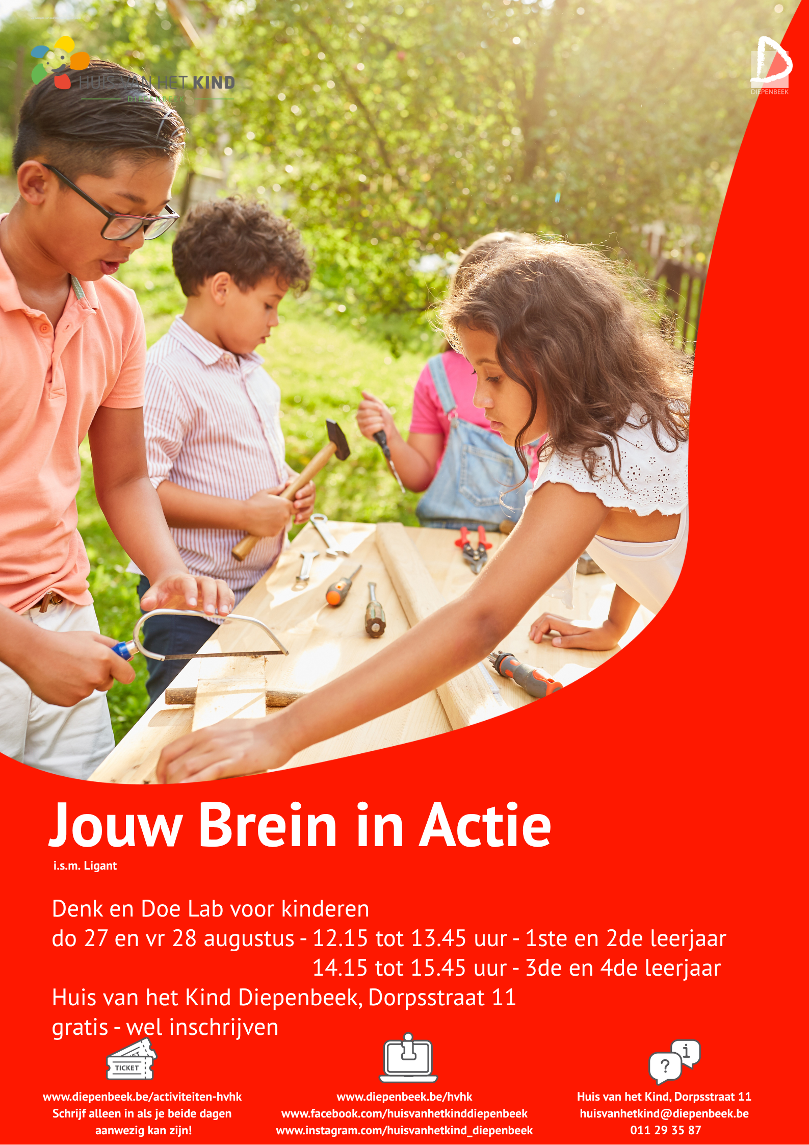 Denk & Doe Lab - een tweedaagse training rond executieve functies (1e en 2e leerjaar)