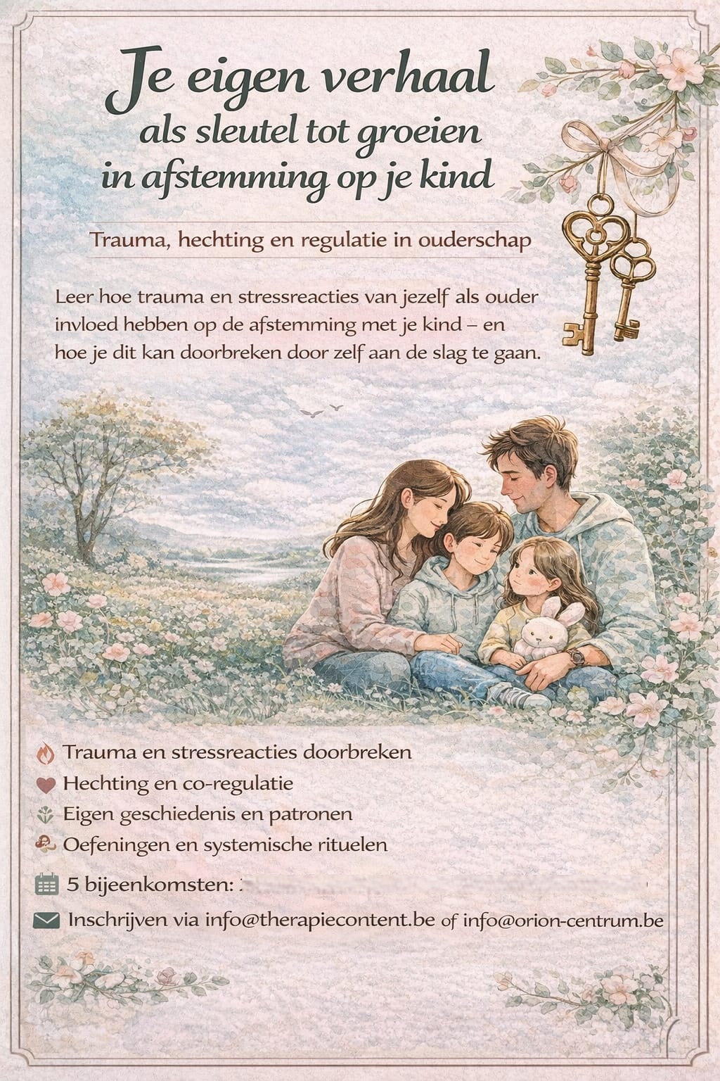 Oudercursus "Je eigen verhaal als sleutel tot groeien in afstemming op je kind"