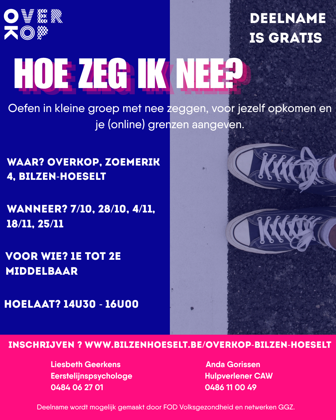 Hoe zeg ik NEE? Oefen in kleine groep met het aangeven van je (online) grenzen en voor jezelf opkomen