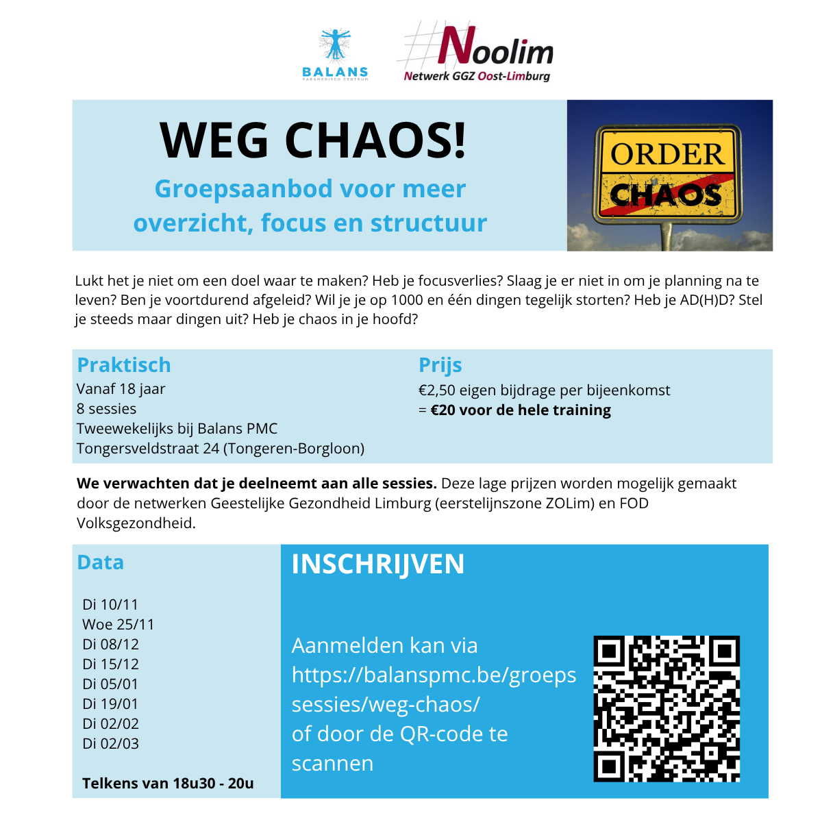 Weg Chaos - voor ADHD patiënten en anderen die last hebben van chaos in het hoofd