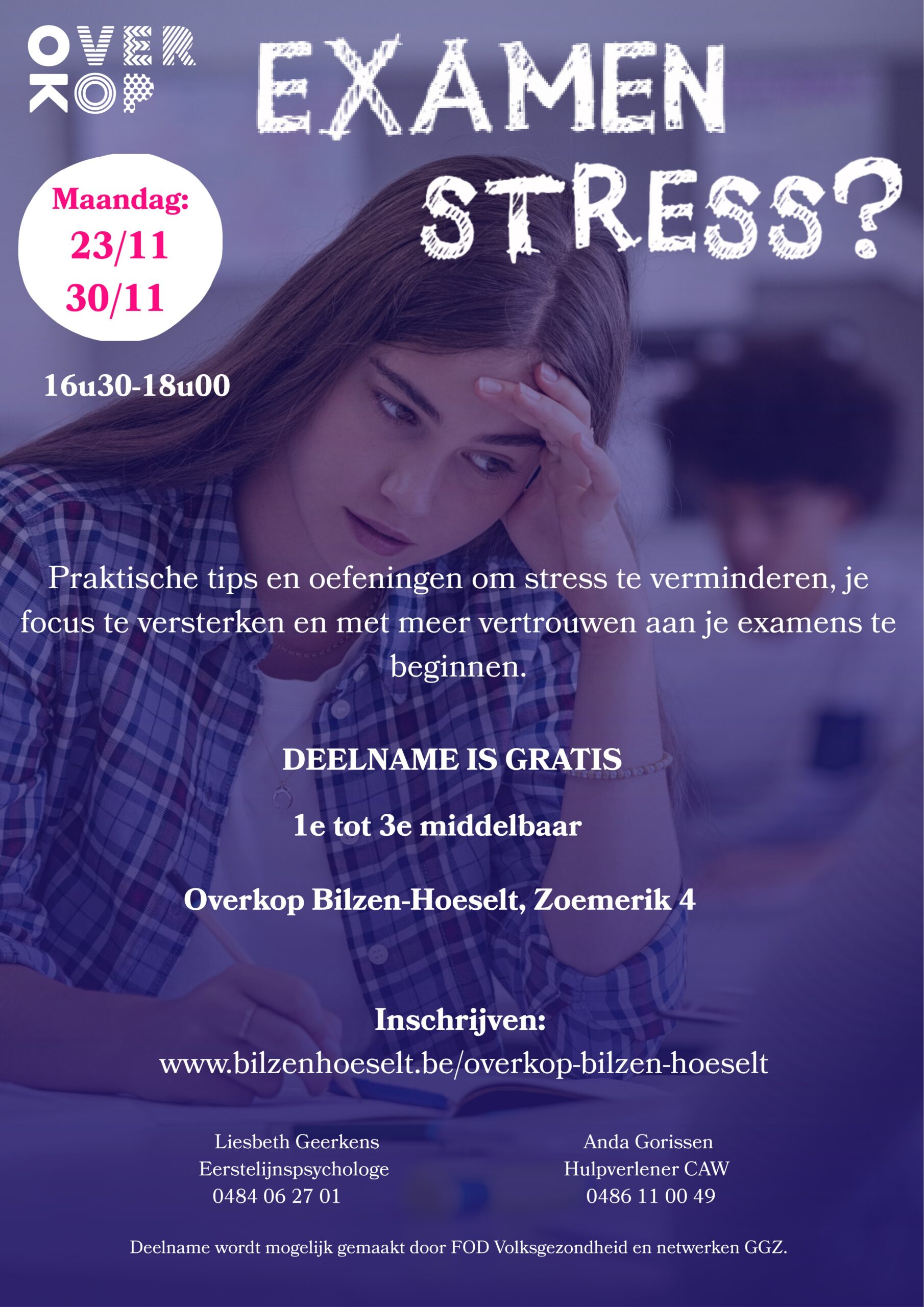 Examenstress?! Minder stress en meer grip op je examens: voor jongeren van het 1ste tem 3de middelbaar