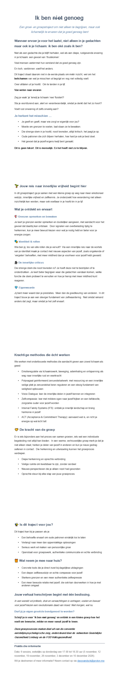 Ik ben (niet) genoeg