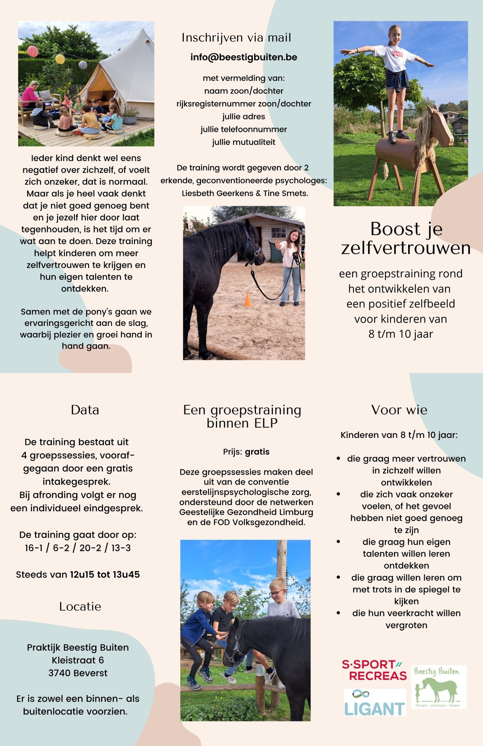 Boost je zelfvertrouwen! - groepstraining rond het ontwikkelen van een positief zelfbeeld voor kinderen van 8-10 jaar